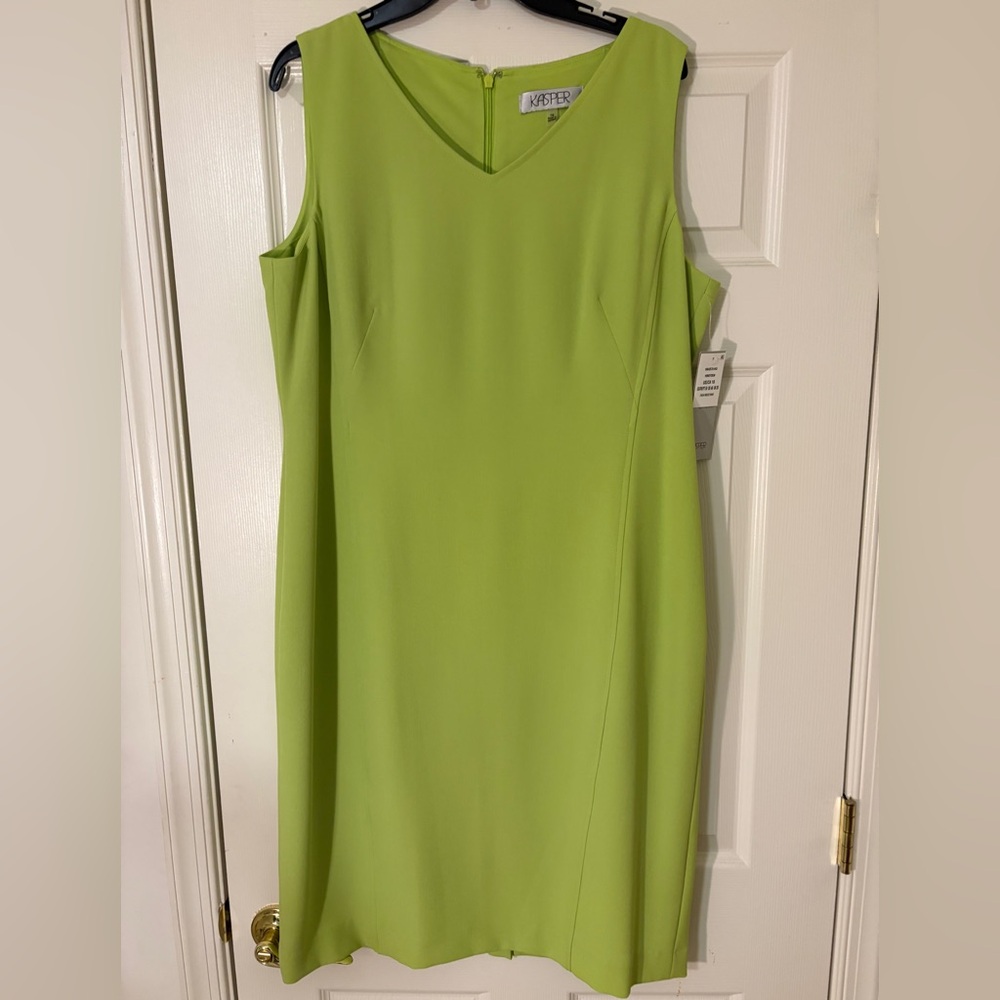Kasper Women's Honeydew Sleeveless V-neck Dress
